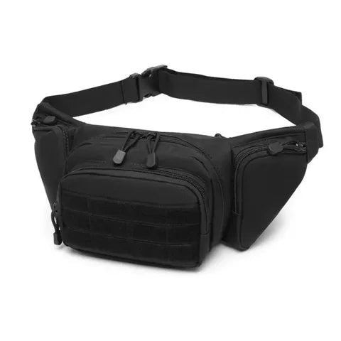 Riñonera Táctica Hombre Negra MANHAN - Bolsa de Cintura