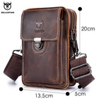 Riñonera de Cuero para Hombre - Bolso Multifuncional de Pecho, Hombro y Cintura