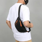 Riñonera Deportiva Multibolsillos para Hombre - Bolsa de Pecho de Nylon Impermeable con Correa Ajustable