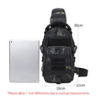 Riñonera Táctica para Hombre - Mochila Bandolera Sling MOLLE para Camping, Senderismo y Pesca