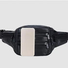 Riñonera Deportiva de Cuero Genuino - Impermeable, Cremallera, Viaje