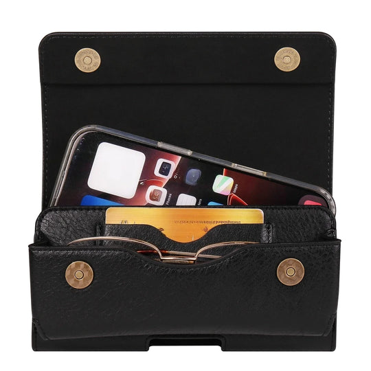 Riñonera de Cuero para Hombre - Bolso de Piel de Vestir Grande y Elegante