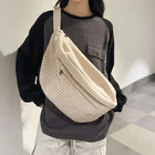 Riñonera Deportiva Grande para Mujer: Bolso de Cintura de Vellón, Espaciosa y Elegante