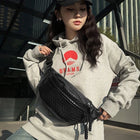Riñonera Deportiva Unisex de Cuero - Gran Capacidad, Bandolera y Cintura