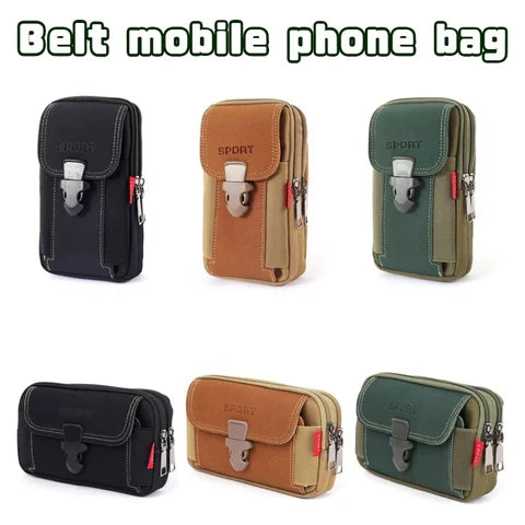 Riñonera Deportiva Multifuncional para Hombre - Bolsa de Cintura para Teléfono