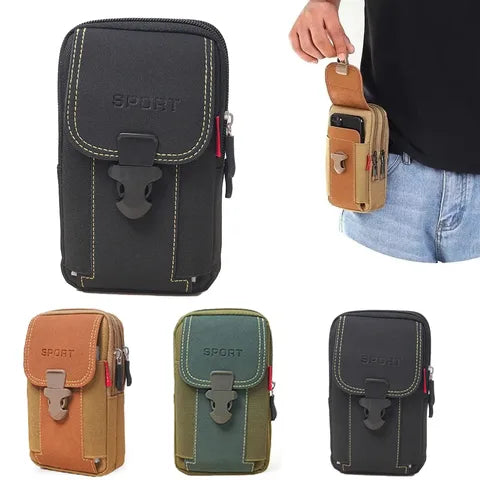 Riñonera Deportiva Táctica Pequeña con Porta Teléfono y Sistema Molle