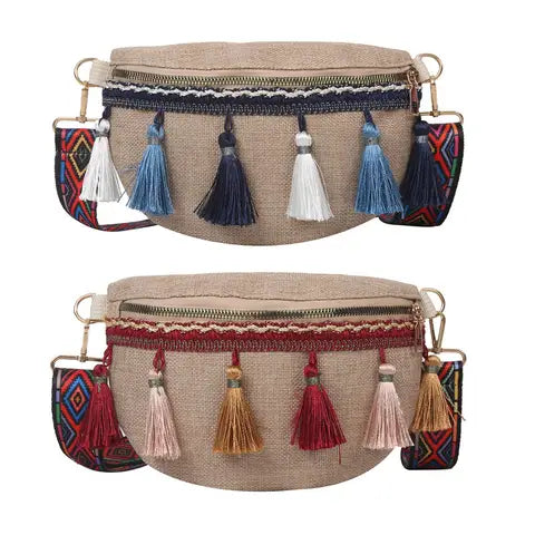 Riñonera Deportiva Bohemia para Mujer - Bolsa Étnica de Moda