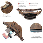 Riñonera de Cuero para Hombre - Bolso de Piel de Vestir Premium