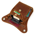 Riñonera Deportiva de Cuero Retro para Hombre - Bolso Multibolsillos Pequeño