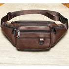 Riñonera Deportiva de Cuero Genuino - Bolsa Pecho Ligera para Hombre y Mujer