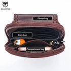 Riñonera Táctica de Cuero para Hombre - Bolsa de Cintura Militar con Sistema MOLLE