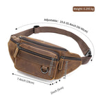 Riñonera de Cuero para Hombre - Bolso de Piel de Vestir Premium
