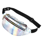 Riñonera Deportiva Holográfica de PU con Correa Ajustable, Gran Capacidad para Viajes, Unisex