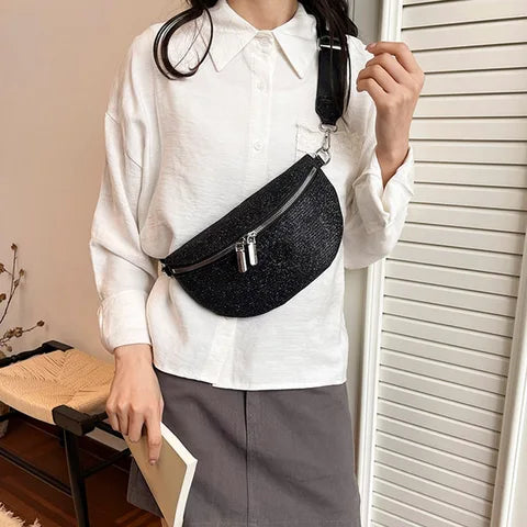 Riñonera Deportiva 2026: Bolsa de Cintura Luminosa de Nailon, Estilo Urbano