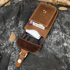 Riñonera Deportiva de Cuero Crazy Horse - Bolsa para Cintura con Funda para Teléfono