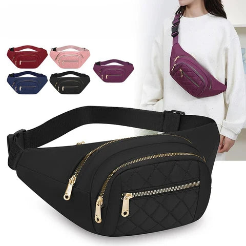 Riñonera Deportiva Oxford para Mujer - Bolsa de Cintura Multifuncional