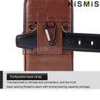Riñonera Deportiva de Cuero Grande con Múltiples Bolsillos - Bolsa Bandolera para Hombre