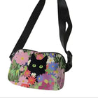 Riñonera Deportiva Ajustable con Estampado de Gato Negro