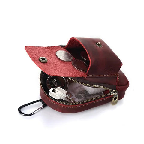 Riñonera Deportiva de Cuero Crazy Horse - Bolsa Pequeña para Cintura