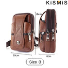 Riñonera Deportiva Hombre KISMIS - Bolsa de Cintura Multifuncional y Amplia con Correa de Hombro