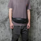 Riñonera de Cuero Genuino para Hombre - Bolso Multifuncional Natural