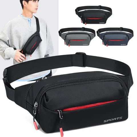 Riñonera Deportiva Gris Grande - Bolsa Funcional para Teléfono