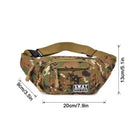 Riñonera Deportiva Camuflaje: Bolsa de Cintura Espaciosa y Multibolsillos