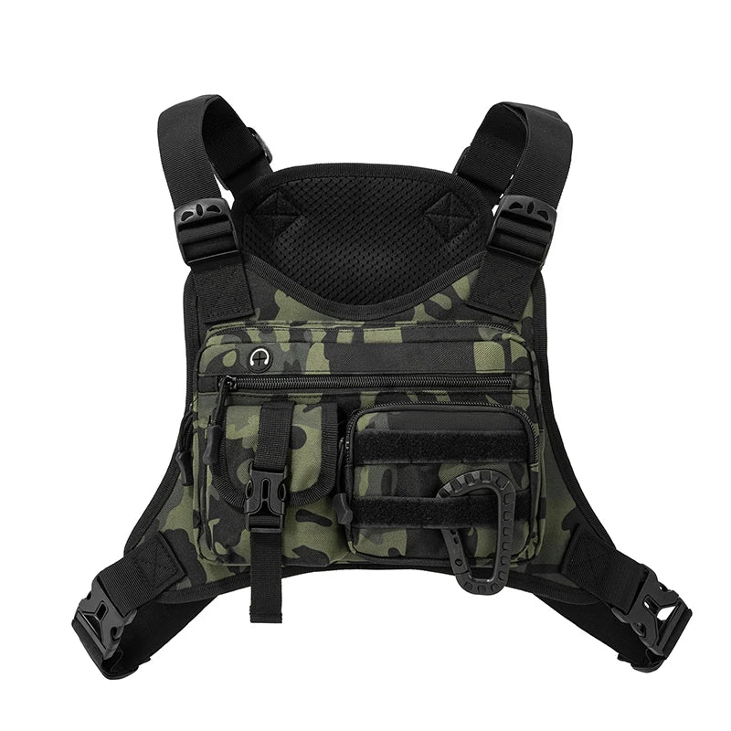 Riñonera Táctica para Mujer - Bolso Pechera Deportiva Multibolsillos para Correr, Ciclismo y Trabajo