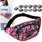 Riñonera Deportiva Impermeable con Estampado Floral - Bolsa de Cintura Oxford Grande