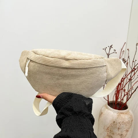 Riñonera Deportiva de Terciopelo con Correa Ajustable - Unisex
