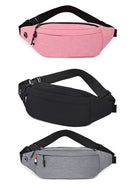Riñonera Deportiva Gris - Bolsa de Cintura Espaciosa para Viajes