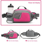 Riñonera Deportiva Impermeable con Portabotellas y Compartimento para Móvil - Bolsa de Cintura para Running y Fitness