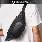 Riñonera Deportiva de Cuero Genuino - Bolso Bandolera para Hombre