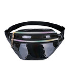 Riñonera de Cuero Holográfica Unisex - Bolsa de Cintura Elegante y Moderna