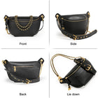 Riñonera Deportiva de Cuero Genuino para Mujer - Bolso Bandolera Elegante
