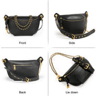 Riñonera de Cuero para Mujer - Bolso de Piel de Vestir Elegante