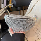 Riñonera Deportiva Brillante con Cadena para Mujer - Bolso de Cintura Dorado y Plateado