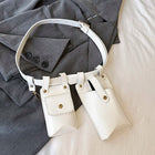 Pack 2 Riñoneras Deportivas para Mujer: Bolso de Cintura y Bandolera Pecho - Cuero Sintético