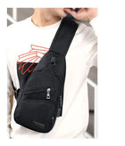 Riñonera Hombre de Lona - Bolso Bandolera Casual para Cintura