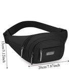 Riñonera Deportiva Multifuncional con Múltiples Compartimentos, Ajustable y Resistente para Hombre