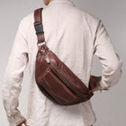 Riñonera de Cuero Vintage para Hombre - Bolso de Piel Elegante