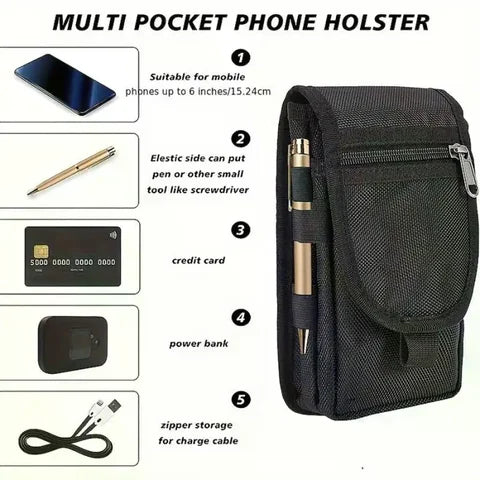 Riñonera Deportiva con Clutch para Teléfono y Bolsillo para Bolígrafo
