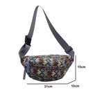 Riñonera Bohemia de Pana para Mujer - Bolso de Cintura, Bandolera y Cruzado