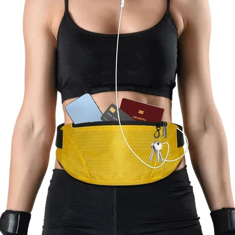 Riñonera Deportiva Negra para Correr - Cómoda y Ajustable
