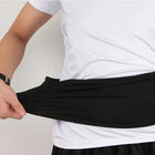 Riñonera Deportiva Elástica 8 Pulgadas con 3 Bolsillos Cremallera para Correr, Gimnasio y Ciclismo
