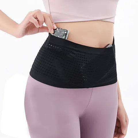 Riñonera Deportiva Invisible Unisex para Correr, Fitness y Ciclismo - Bolsa Portamóvil