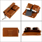 Riñonera Deportiva de Cuero Genuino Crazy Horse para Hombre - Estilo Retro