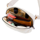 Riñonera de Invierno para Mujer: Bolso de Cintura Blanco Marfil con Correa Ajustable