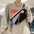 Riñonera Deportiva Unisex de Nylon con Paneles de Contraste - Bolsa de Pecho para Uso Diario y Urbano
