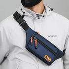 Riñonera Deportiva Impermeable de Nailon, Gran Capacidad, Antirrobo para Viajes y Deporte